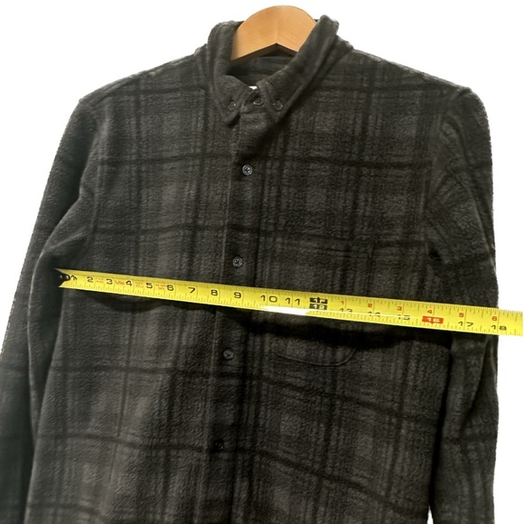 Threads 4 Thought Plaid Print Slim Fit Shirt Jacket Charcoal Sz Small EUC - Picture 5 of 9